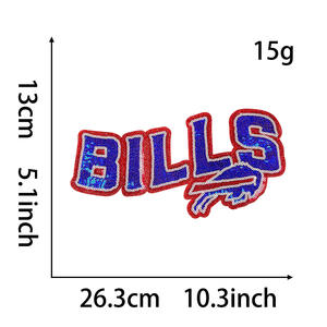 Distintivi ricamati con Logo a squadre di paillettes per giacche di abbigliamento per Fan - Product Image 3