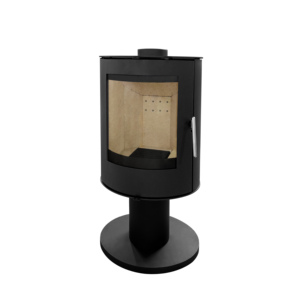 <span class=keywords><strong>Chimenea</strong></span> Moderna Independiente de Acero al Carbono y Madera con Calefacción y Características Decorativas para Uso Interior en Apartamentos - Product Image 1