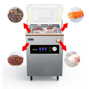 Ouxin OX440c Semi automático travesseiro máquina de embalagem frutas carne beaf frutos do mar vaccum aferidor vácuo doypack máquina de embalagem