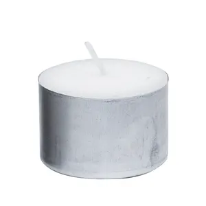 Lilin Lilin Lilin Parafin Waktu Pembakaran Lama Tanpa Wewangian 23G Lilin Cahaya Teh Putih dengan Kantong Plastik