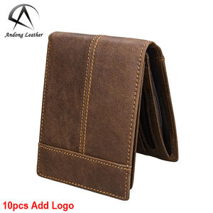 กระเป๋าสตางค์หนังแท้ Andong RFID สำหรับผู้ชาย กระเป๋าคลัทช์ธุรกิจหนังวัวแท้ ช่องใส่บัตรหลายช่อง กระเป๋าสตางค์แบบพับสามตอนสำหรับผู้ชาย - Product Image 1