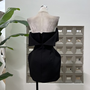 Vestido de <span class=keywords><strong>Boutique</strong></span> para Mujer, Nuevo Diseño, Moderno, Entallado en la Cintura, Color Sólido, Sin Tirantes - Product Image 5