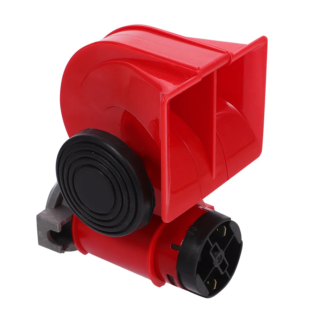 2-Pack 12V 118DB Super Loud Train Horns – Waterproof Electric Horns For Car, Truck, SUV, Boat (Red)