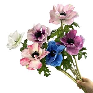 Tiges d'anémones artificielles multicolores Jarrey, aspect réaliste, fleurs d'anémones artificielles pour <span class=keywords><strong>bouquet</strong></span> de mariage, décoration de la maison - Product Image 5