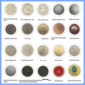 Pièce de monnaie de jeu personnalisée anti-contrefaçon en acier et zinc pour machine à poupées, points d'apprentissage, activités commémoratives pour les 8 ans et plus - Product Image 3