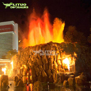 Decoración de Parque, Volcán Artificial con Rociado de Magma Volcánico LED - Product Image 1