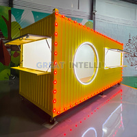 Conteneur d'expédition mobile préfabriqué en acier modulaire pliable de 20/40 pieds, boutique/bar