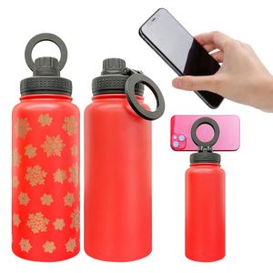 Support magnétique pour téléphone en acier inoxydable plaqué cuivre, bouteille d'eau de 32 oz, bouteille d'eau pour sports de plein air - Product Image 1