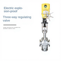 Vanne de régulation électrique à trois voies pour transfert de chaleur à vapeur, huile, débit proportionnel, à flux divisé, ZDLX, antidéflagrante, température eau/gaz, OEM