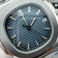 Hochwertige 40mm DDF Fabrik 324 Integriertes Uhrwerk Mechanische Uhr 5711 Blaues Zifferblatt Texturiert Leuchtende Taucheruhr