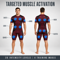 Combinaison d'entraînement EMS sans fil et respirante, contrôlée par application intelligente, avec électrodes sèches, pour la musculation et le fitness – Vente en gros