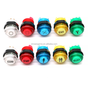 สวิตช์กดแบบกลม 28 มม. 24 มม. สำหรับเครื่องเกมอาร์เคด ไฟ LED สว่าง ใช้เหรียญ 5V ทำจากพลาสติก - Product Image 3