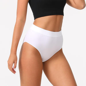Nuevas bragas de algodón sin costuras ODM para mujer, de color sólido, cintura alta, transpirables, con efecto lifting, estilo deportivo y ecológico. - Product Image 4