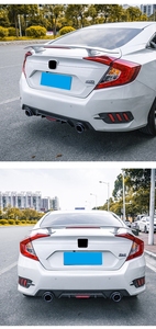 Alerón Trasero de Fibra de Carbono de Alta Calidad Welta, Material ABS, Alerón Trasero para Automóvil, Parachoques Traseros para Honda 10 Civic 2016-2019 - Product Image 6