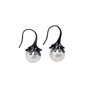 Accessoires en argent S925 pour la création de bijoux, plateau vide avec perles rondes de 11-13 mm et crochet d'oreille, bijoux en argent tendance 22318 - Product Image 5