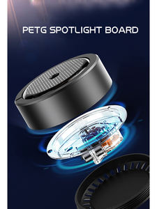 2023 populaire voiture parfum luxe Support Logo métal solaire petit parapluie <span class=keywords><strong>doré</strong></span> voiture désodorisant - Product Image 5