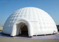 Tente igloo gonflable géante personnalisable avec éclairage LED, dôme imperméable, pompe à air électrique, ballon pour mariages, fêtes, publicité