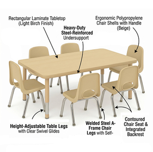 Meubles de <span class=keywords><strong>maternelle</strong></span> Montessori, table et chaises réglables pour les jeux sensoriels, centre d'activités artistiques, équipement pour la salle de classe et la zone de jeux - Product Image 2