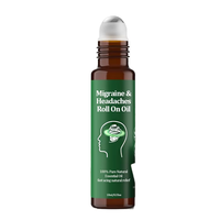 Huile Essentielle Naturelle Anti-Maux de Tête en Roll-On Marque Blanche - Aromathérapie Portable pour le Stress et la Tension