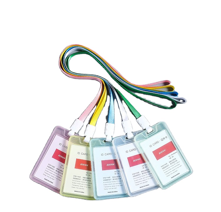 Простой Прозрачный PP ID вертикальный держатель для карт с высокой нагрузкой-жесткий пластик