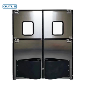 <span class=keywords><strong>Porta</strong></span> a Battente Resistente agli Urti in PVC con Piastra in Acciaio Inox per Ospedali, Fornita da OUTUS - Product Image 1