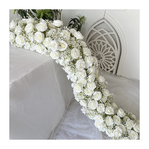 Composition florale artificielle <span class=keywords><strong>de</strong></span> roses blanches CQ61 pour Noël, Pâques, fêtes, mariages, centres <span class=keywords><strong>de</strong></span> table floraux, décorations - Product Image 6