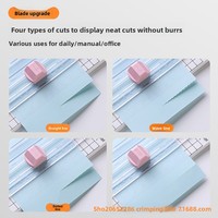 Cutter de bureau 4-en-1 en plastique pour la découpe de films de protection d'écran et de papier photo, idéal pour les téléphones mobiles