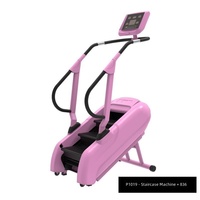 Máquina de Escaleras Eléctrica Comercial para Gimnasio, Simulador de Escalada Inteligente, Máquina de Cardio para Entrenamiento de Piernas en Interiores, para Isquiotibiales, Metálica, No Plegable, 205 kg