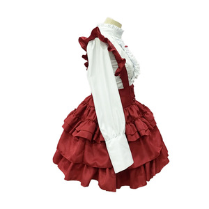 Robe gothique Lolita Yi Xiaoyi, chemisier blanc, jupe rouge à volants, tenue de cosplay pour performance - Product Image 2