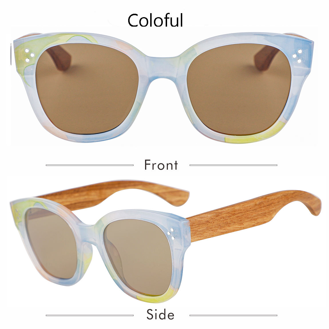 Wholesale Sunglasses Lunettes De Soleil Fashion Wooden Sunglasses Unisex Women High Quality Custom Logo Glasses Girls Gift