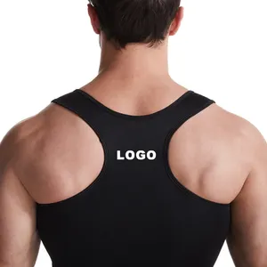 2021 Tùy Chỉnh Logo Men Eo Huấn Luyện Viên Vest Cho Giảm Cân Hot Neoprene Corset Body Shaper Dây Kéo Mồ Hôi Vest Cho Nam Giới