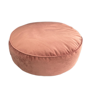 Mobilier d'intérieur de haute qualité, coussin de siège de forme ronde, repose-pieds durable, <span class=keywords><strong>pouf</strong></span> confortable en velours doux personnalisable - Product Image 1