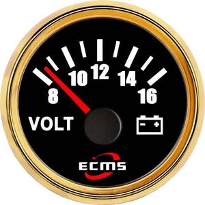 8-16V 16-32V Digital Voltmeter for Yachts <b>Boats</b> RVs Cars Modified Vehicles 52mm 316L Green Display Resistance Temperature DC AC - Product Image 3