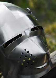Casco de Caballero Medieval con Diseño de Calavera, Chapado en Acero, Estilo Náutico, del Siglo XIV, Artículo Coleccionable Histórico para Exhibición - Product Image 5