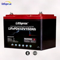 Batterie LiFePO4 12V 150AH Grade A Sèche 6000+ Cycles Cycle Profond Marine Bluetooth Smart BMS Terminal M8 CE RoHS IP67 OEM ODM