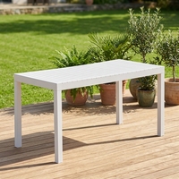 Meubles d'extérieur modernes, table à manger stable, durable, imperméable, en plastique, rectangulaire, pour cour