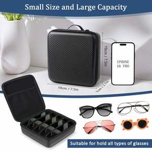 Travel Sunglasses Organizer <b>Case</b> <b>for</b> Women Men, <b>Glasses</b> <b>Case</b> Multiple Pairs with Adjustable Slot - Product Image 2