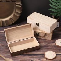 Boîte en bois de pin artisanale personnalisée, organisateur de bijoux, collier, décoration antique, coffre au trésor pirate, coffre au trésor en bois