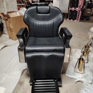 Silla de Peluquería Profesional al por Mayor, Bomba Hidráulica para Salón de Belleza, Sillas de Barbero Negras de Lujo Reclinables Clásicas Modernas para Hombres - Product Image 4