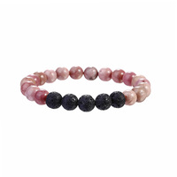 Cadeau de bracelet de diffuseur d'huile essentielle d'aromathérapie de perle de pierre naturelle de 8mm