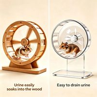 Rueda de Ejercicio Silenciosa para Hámster, 17 cm, Plástico Ecológico, Linda y Moderna, con Base Antideslizante Estable para Mascotas Pequeñas, Fitness en Jaula
