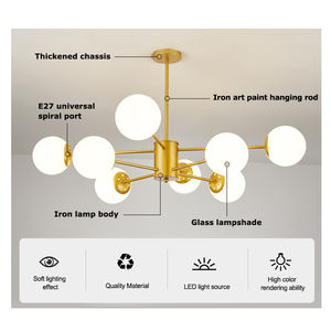 شنقا فقاعة الكرة الأرضية أدى الثريات الإبداعية أضواء قلادة لغرفة المعيشة غرفة الطعام - Product Image 4