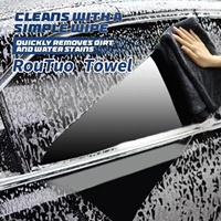 Serviette de lavage de voiture en microfibre à boucles torsadées, séchage rapide, pour accessoires de detailing automobile et lavage de voiture