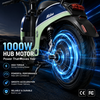 Moto électrique 1000W, 48V/60V, fourche hydraulique, écran LCD, charge USB, boîte arrière