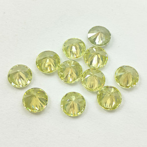 หินเซอร์โคเนีย 3A สีเขียวแอปเปิ้ล รูปทรงกลม หิน CZ แบบหลวม อัญมณีสังเคราะห์สำหรับทำเครื่องประดับ - Product Image 2