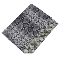 Tissu en Chiffon Imprimé Peau de Serpent, Tissu Georgette à Motif Serpent Vintage, Matière Légère et Respirante pour Robe, Écharpe, Chemise