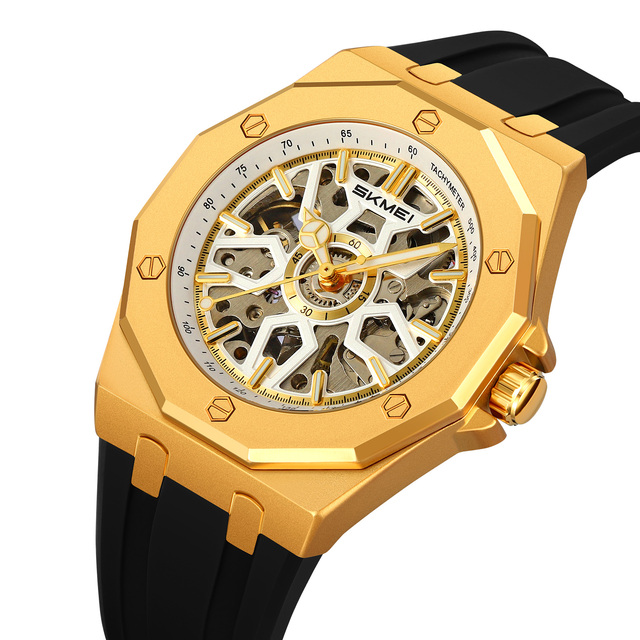 SKMEI M036 2025 Trendy Design Men's Stainless Steel Automatic Movement Watch High Quality Luxury Water Resistant