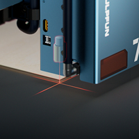 SCULPFUN S70 Max 70W Gravure Laser et Machine de Découpe à Mise au Point Automatique en un Clic, Zone de Gravure 830*800mm, Avec Kit d'Assistance d'Air 50L