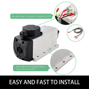 Motor de Husillo Cuadrado Refrigerado por Aire ER20 de 2.2kw 110V/220V 400HZ con Convertidor de Frecuencia para Fresadora CNC, en Oferta - Product Image 2