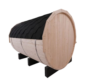 Sauna extérieur en bois de pin blanc massif pour 4 à 6 personnes avec sauna à vapeur humide et four de chauffage électrique ETL. Garantie de deux ans - Product Image 5